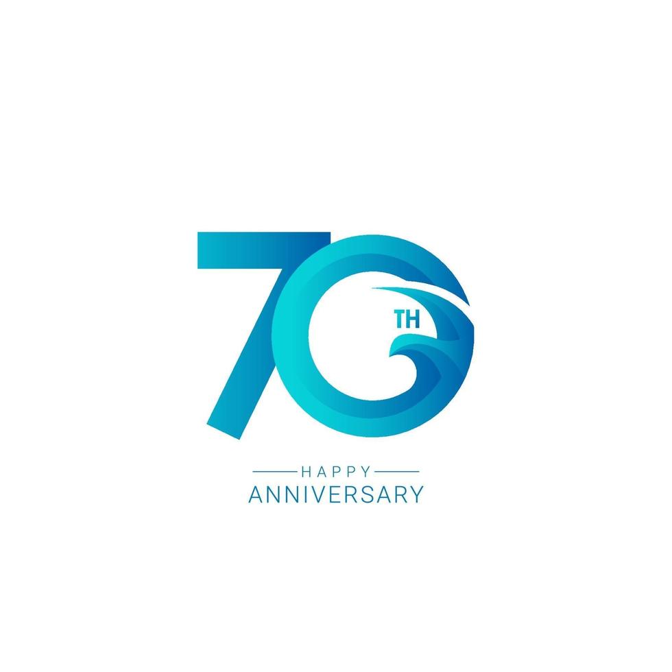 70 Years Anniversary Bird Model Vector Template Design Illustration