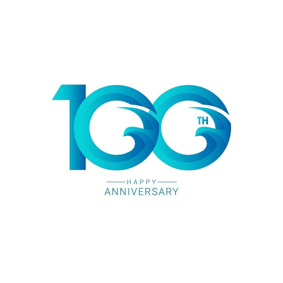 100 Years Anniversary Bird Model Vector Template Design Illustration