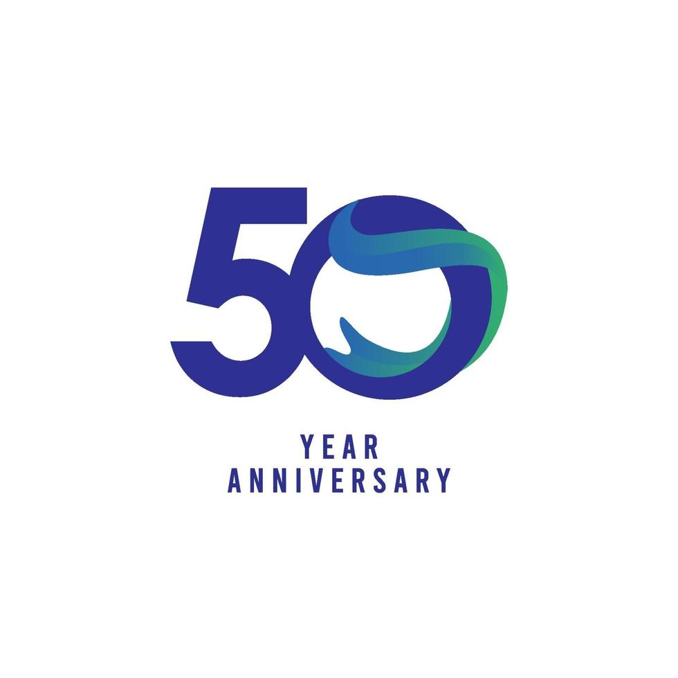 50 Years Anniversary Vector Template Design Illustration