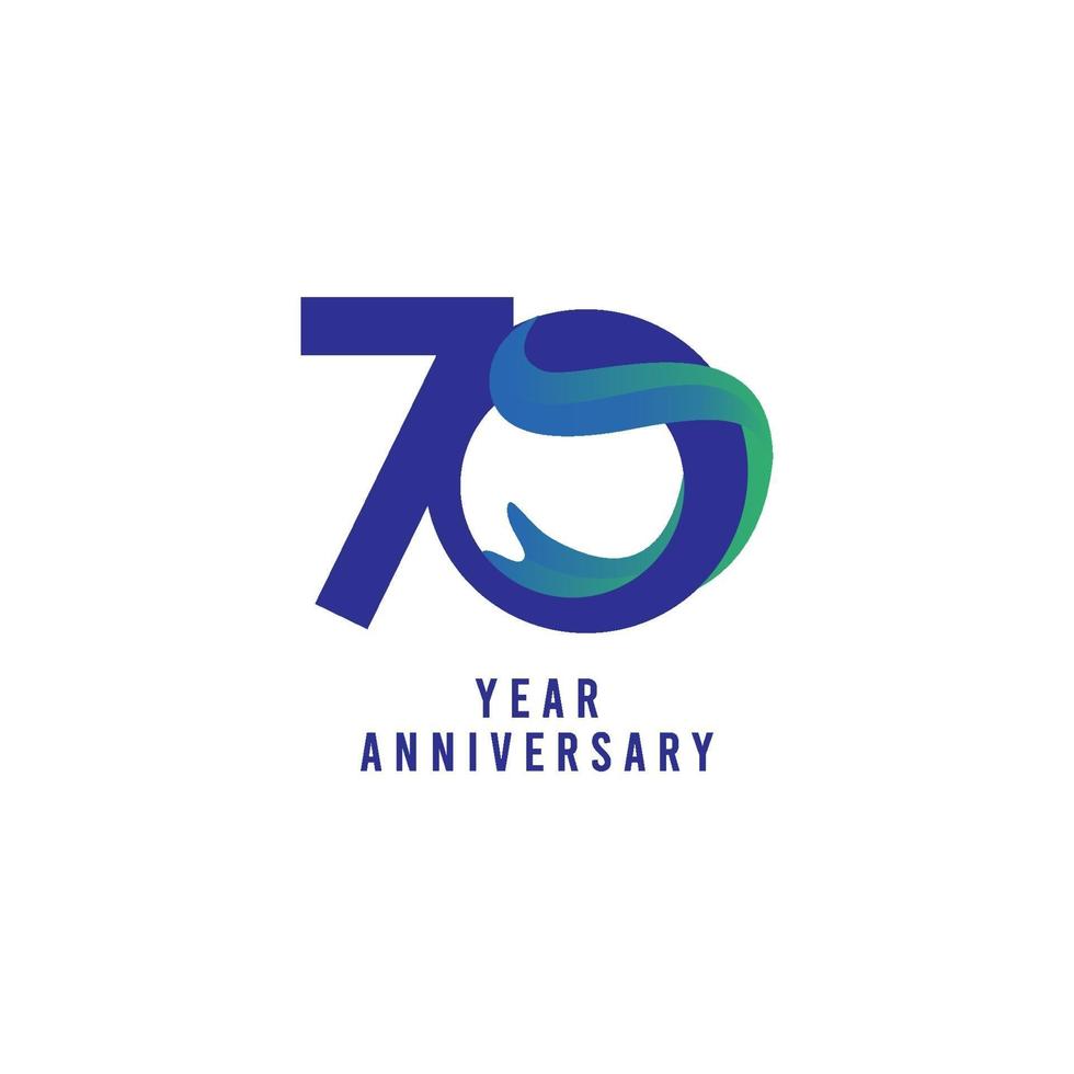 70 Years Anniversary Vector Template Design Illustration