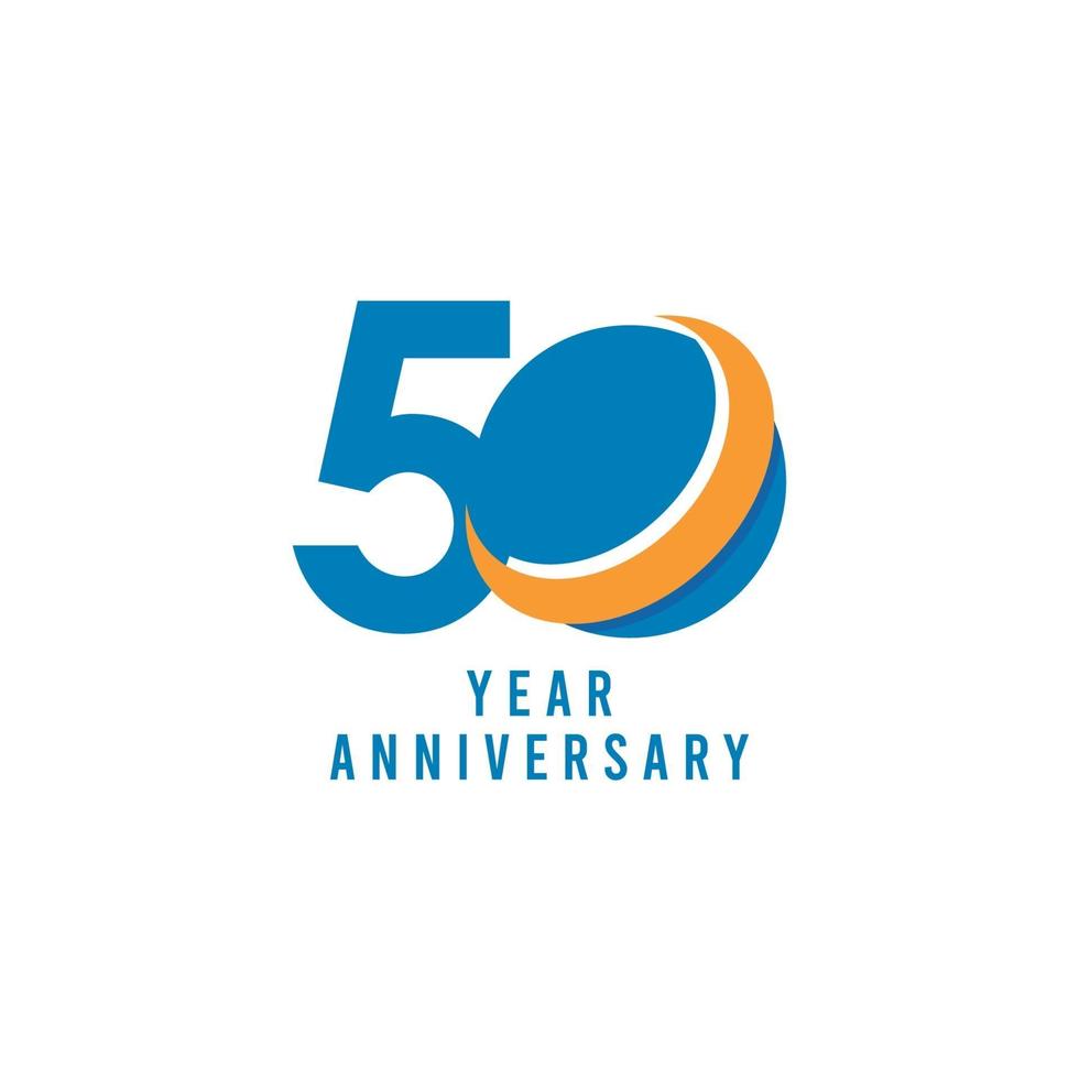 50 Years Anniversary Global Vector Template Design Illustration