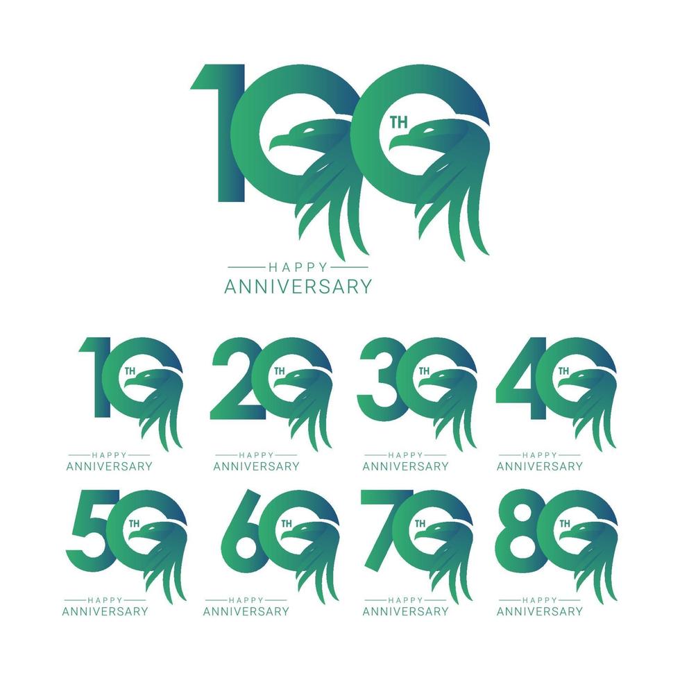100 th Anniversary Bird Model Vector Template Design Illustration
