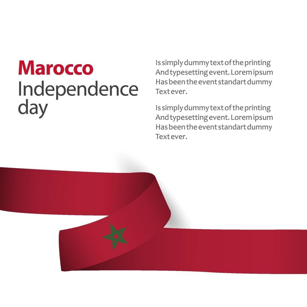 Morocco Independence Day Vector Template Design Illustration