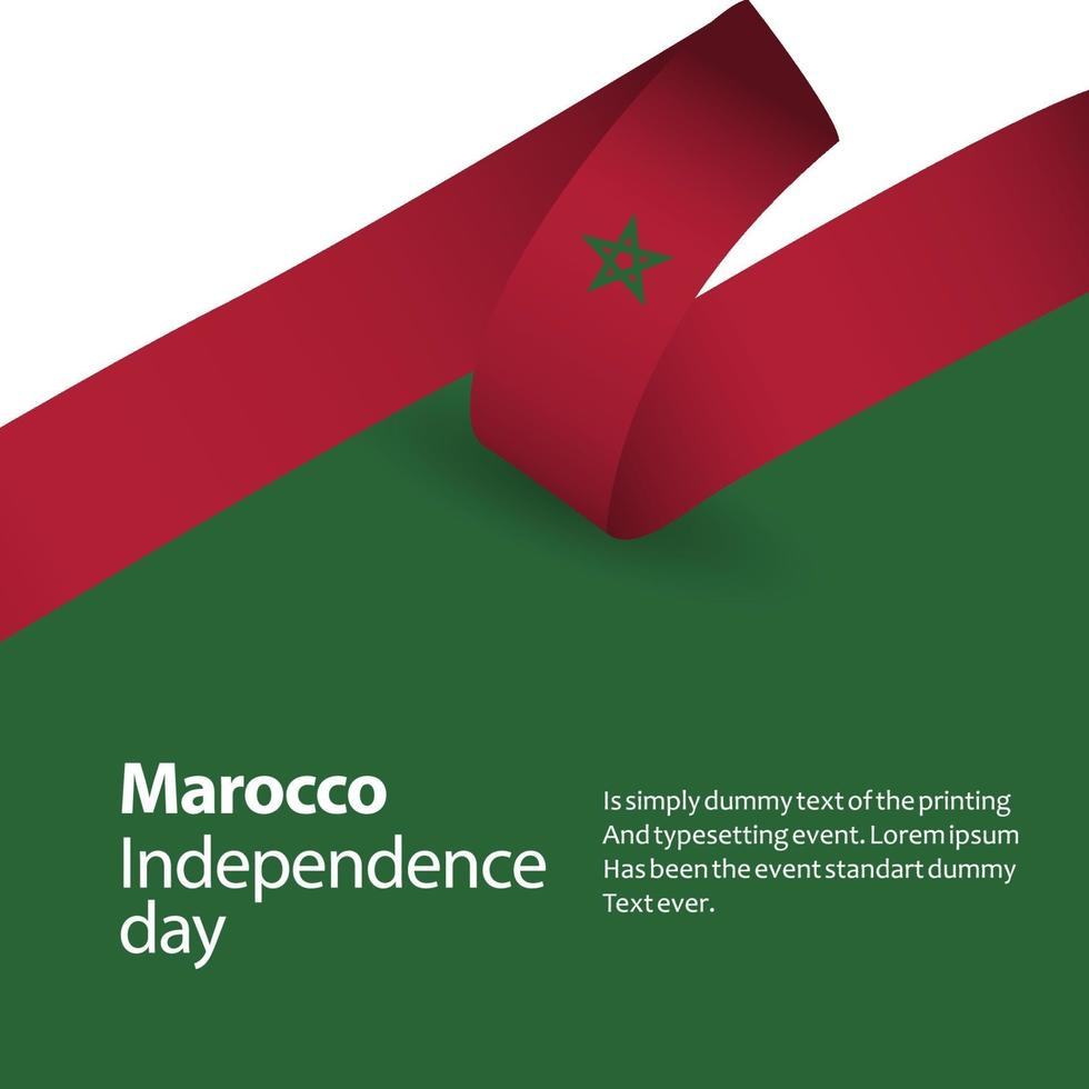 Ilustración de diseño de plantilla de vector de día de la independencia de Marruecos