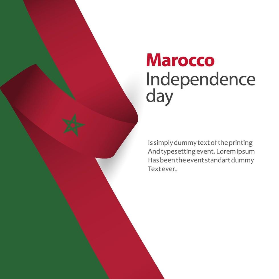 Ilustración de diseño de plantilla de vector de día de la independencia de Marruecos