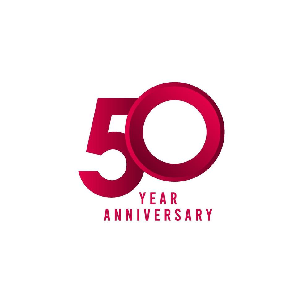 50 Years Anniversary Vector Template Design Illustration