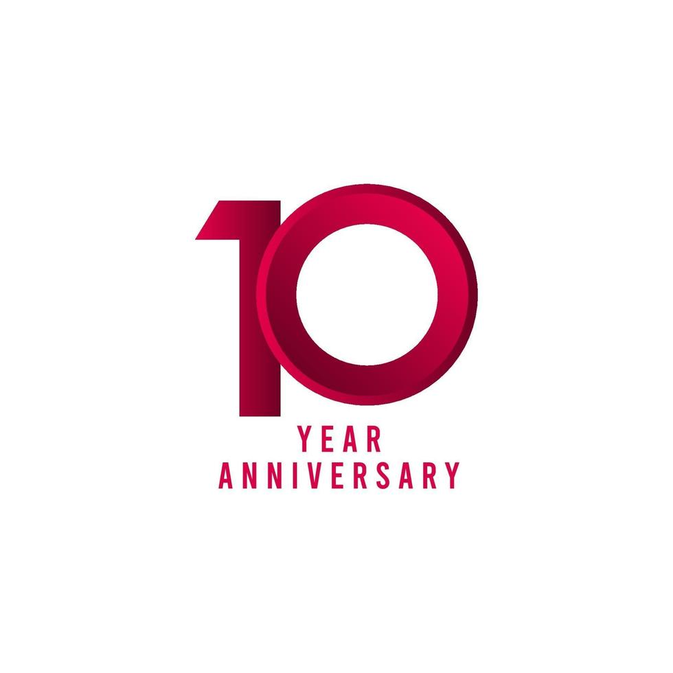 10 Years Anniversary Vector Template Design Illustration