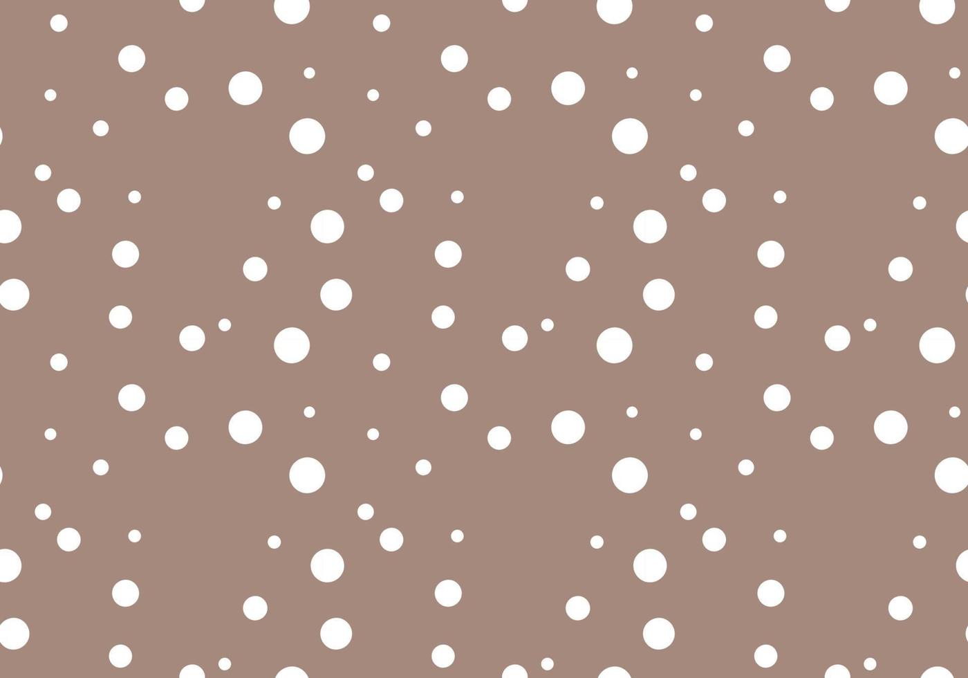 Hand drawn, brown, white color dots seamless pattern vector