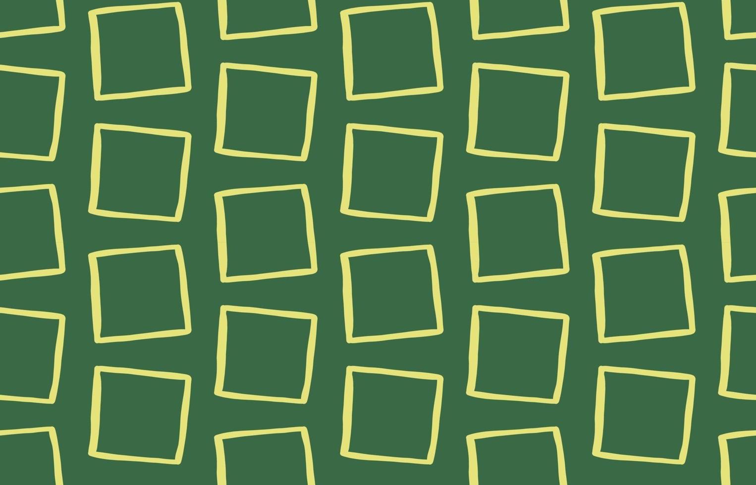 Hand drawn, green, yellow color seamless pattern vector