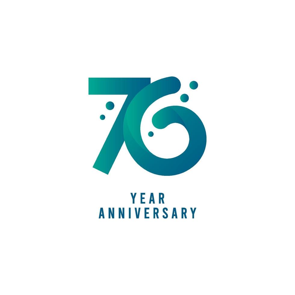 70 Years Anniversary Vector Template Design Illustration