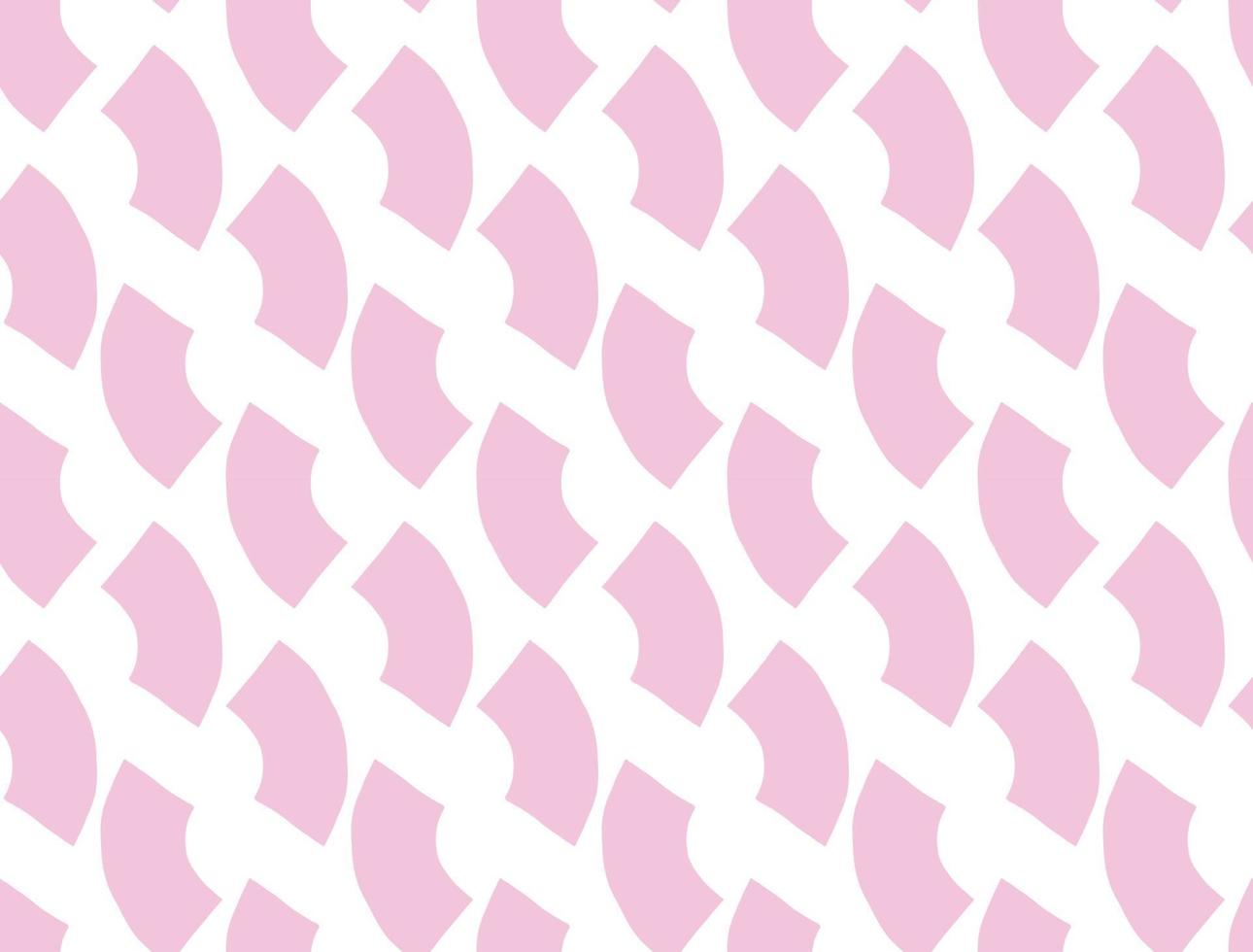 Hand drawn, pink, white colors shapes seamless pattern vector