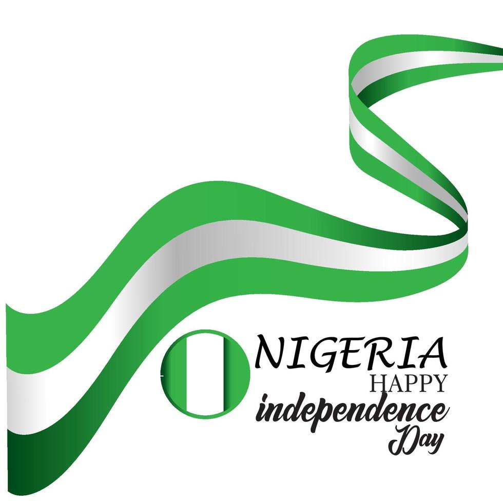 Happy Nigeria Independence Day Vector Template Design Illustration