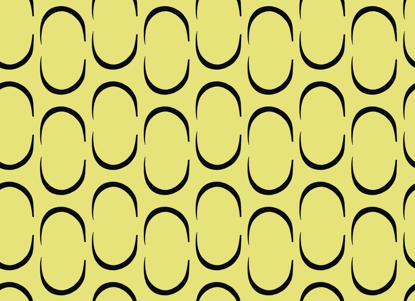 Hand drawn, yellow, black color abstract seamless pattern vector