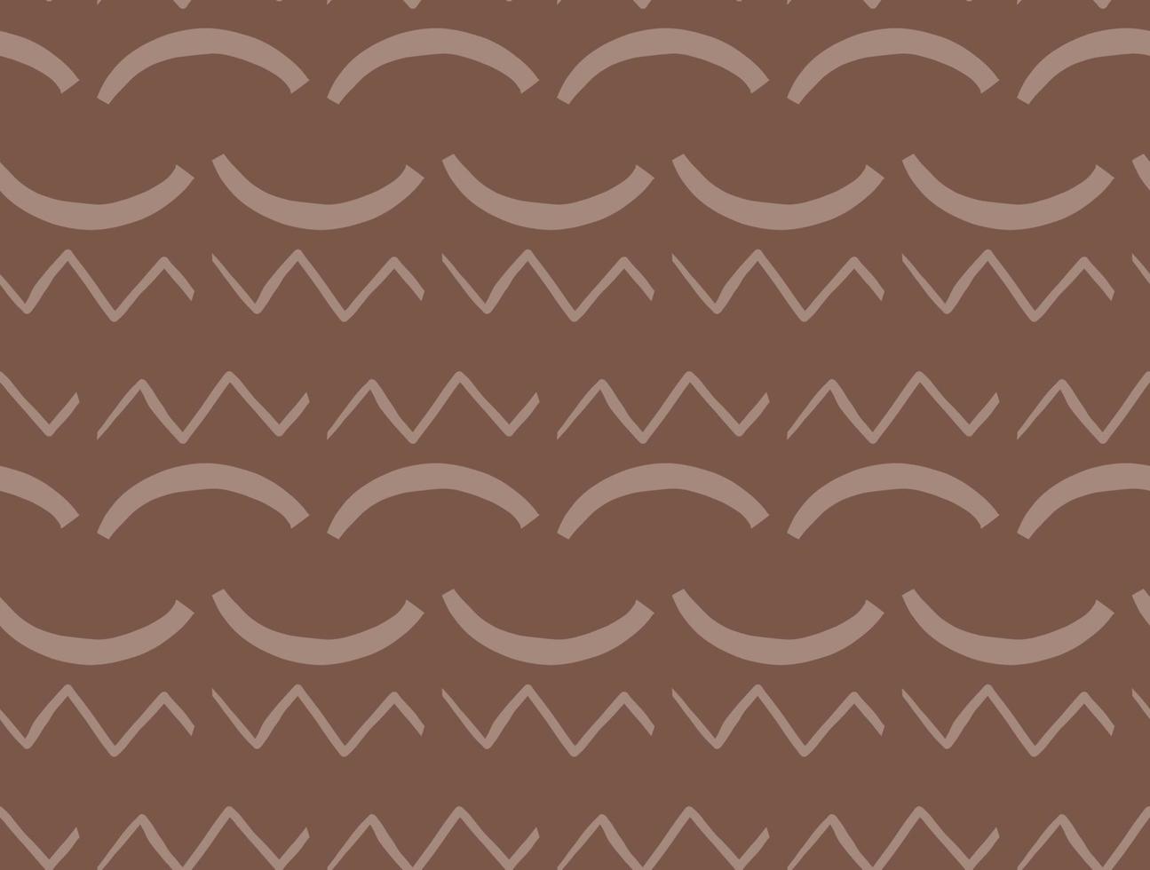 Hand drawn, brown color seamless pattern vector