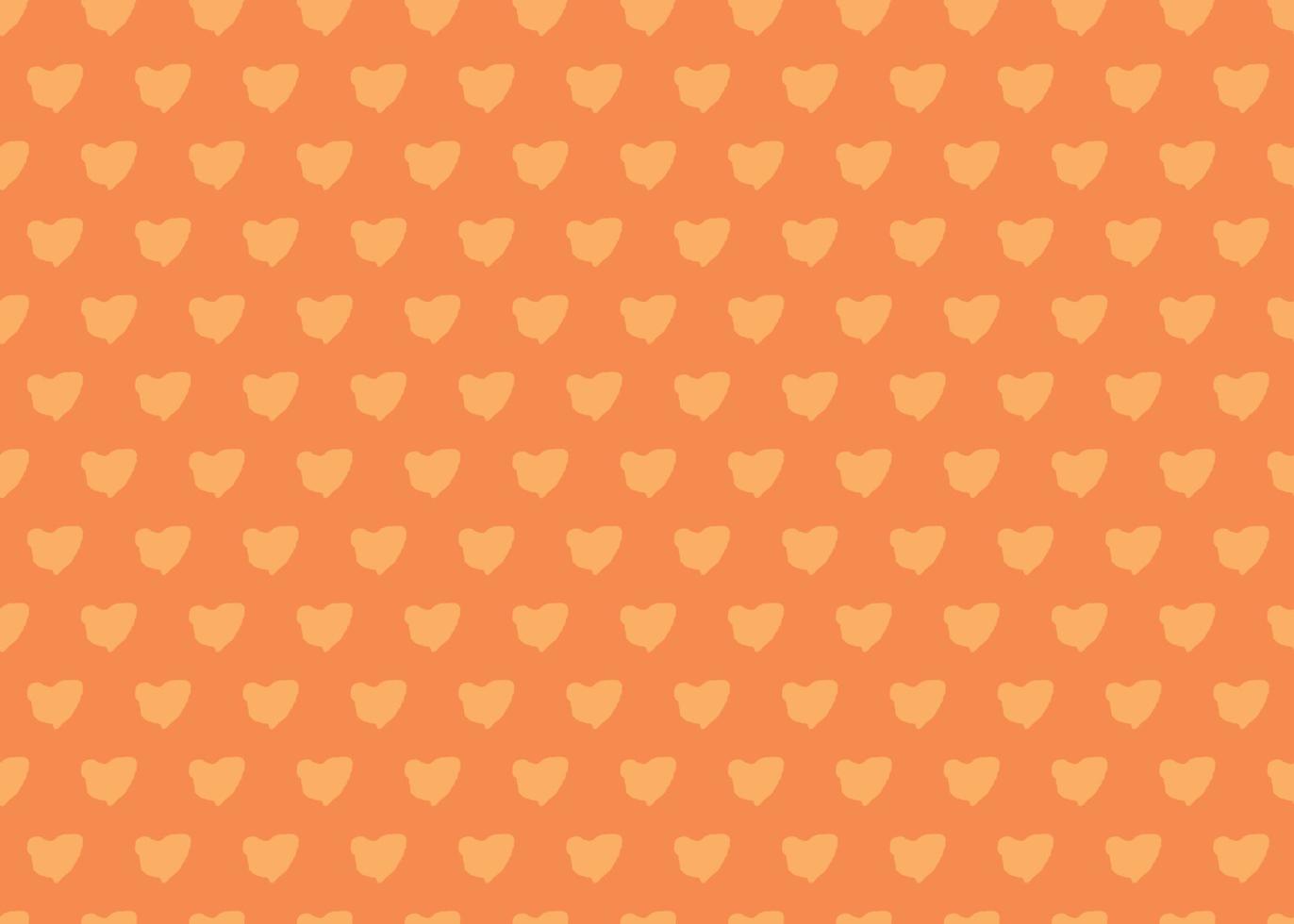 Hand drawn, orange color blob seamless pattern vector