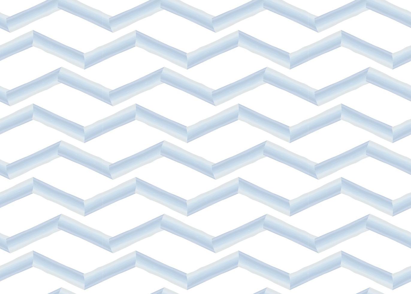 Hand drawn, blue, white color zig zag seamless pattern vector