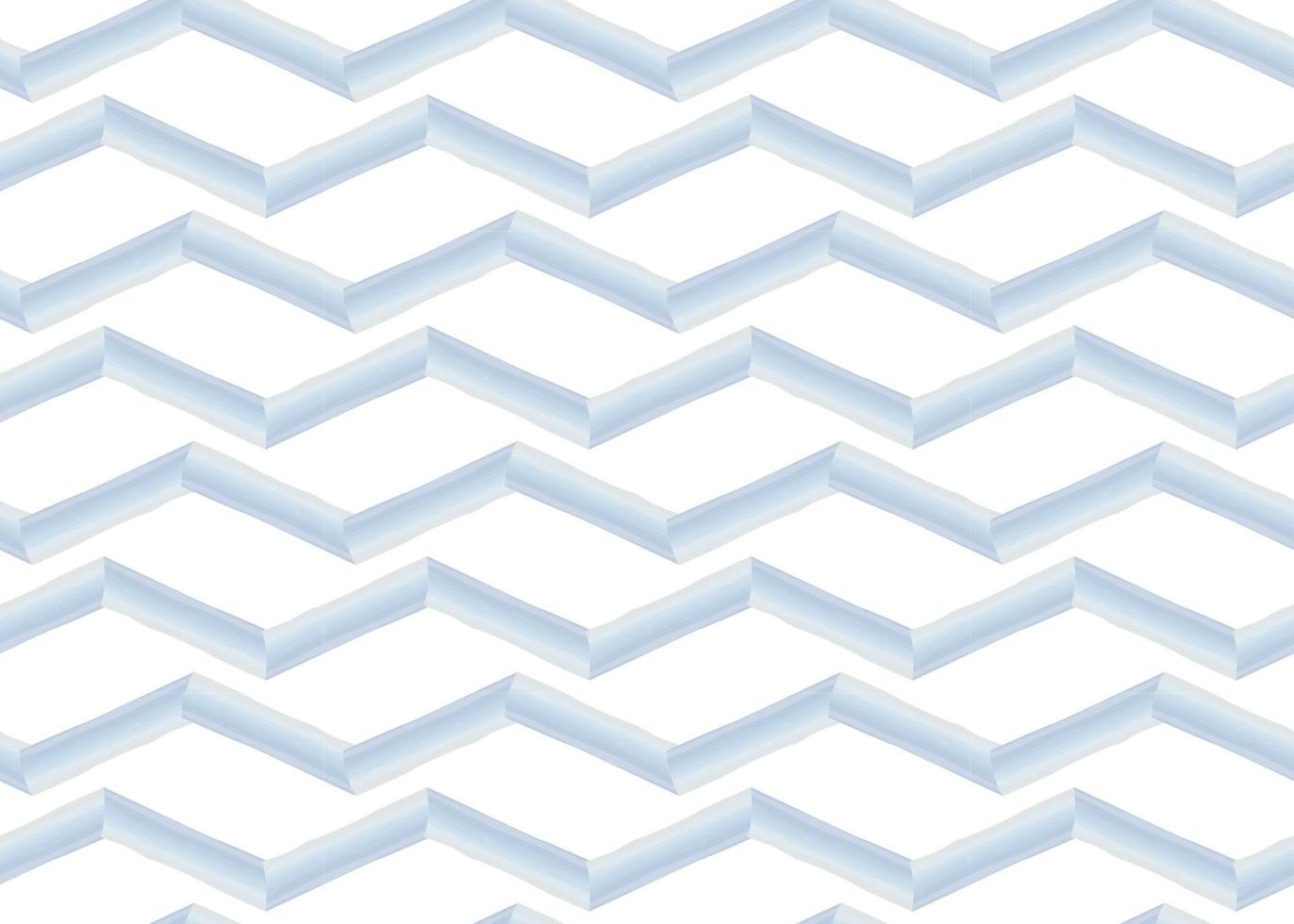 Hand drawn, blue, white color zig zag seamless pattern vector