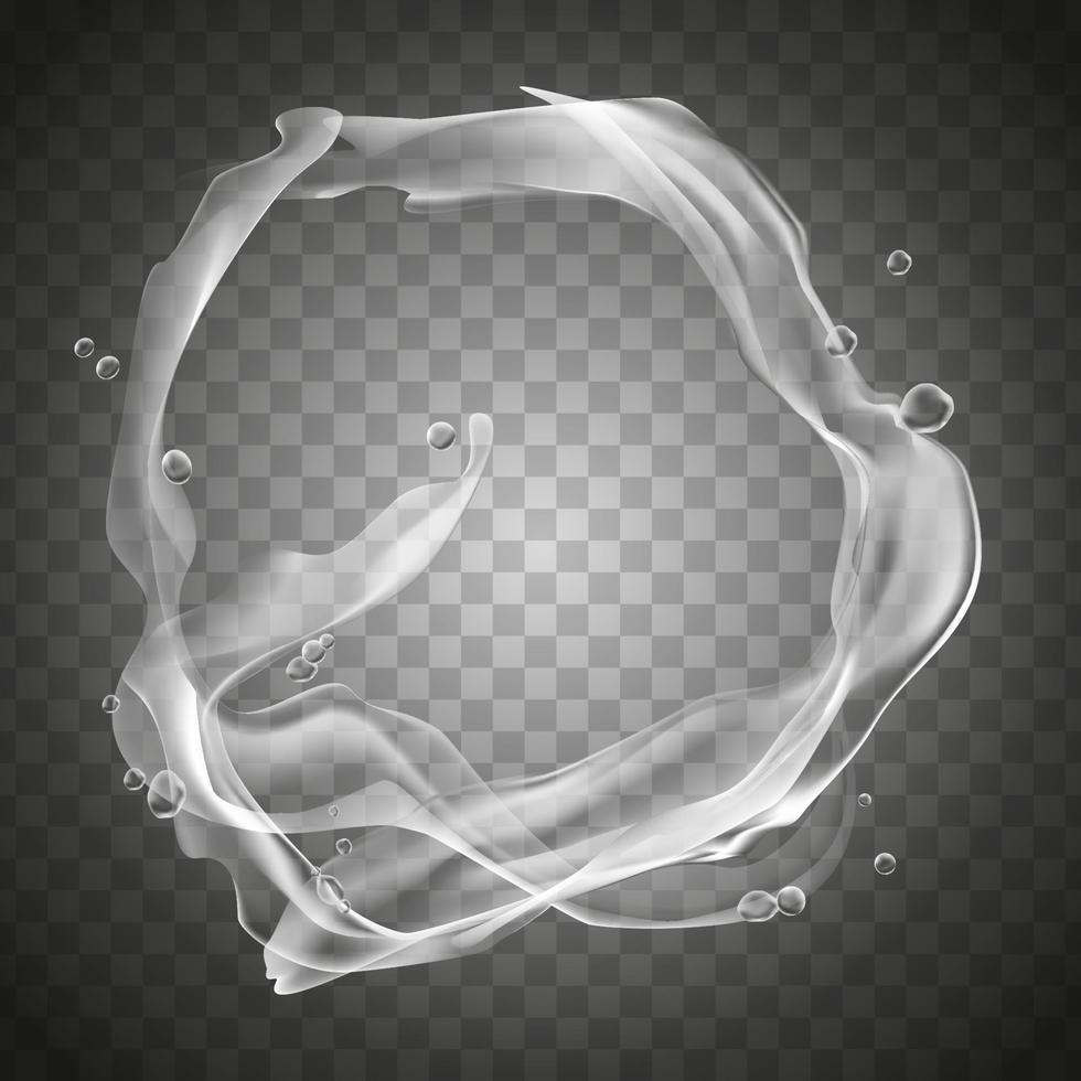 water flow elements, can be used as special effect, transparent background, 3d illustration vector