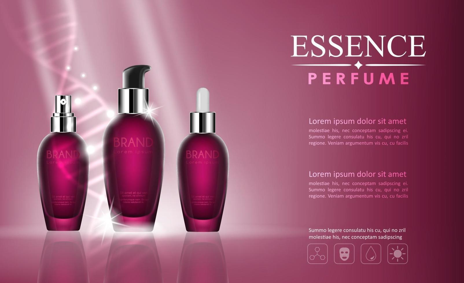 Realistic cosmetic advertisement editable banner vector