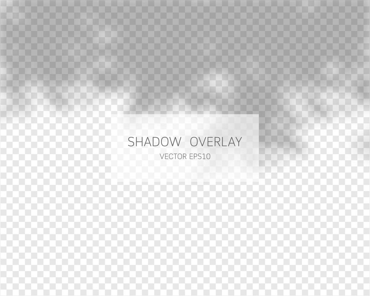 Shadow overlay effect. Natural shadows isolated vector