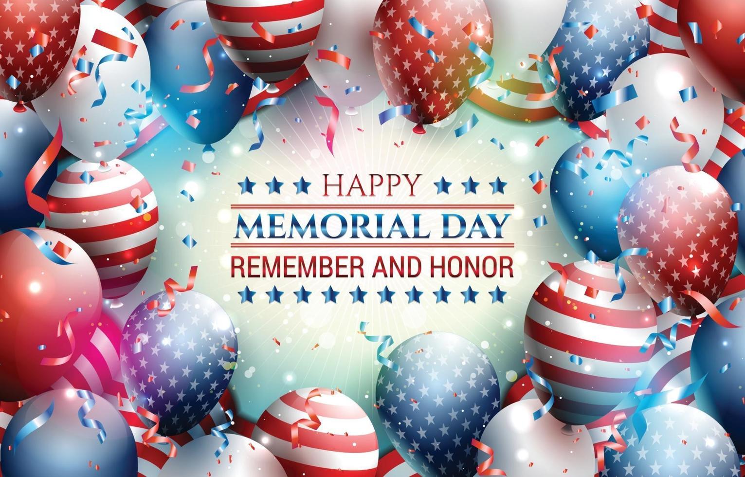 Celebration of Happy Memorial Day USA Template Concept vector