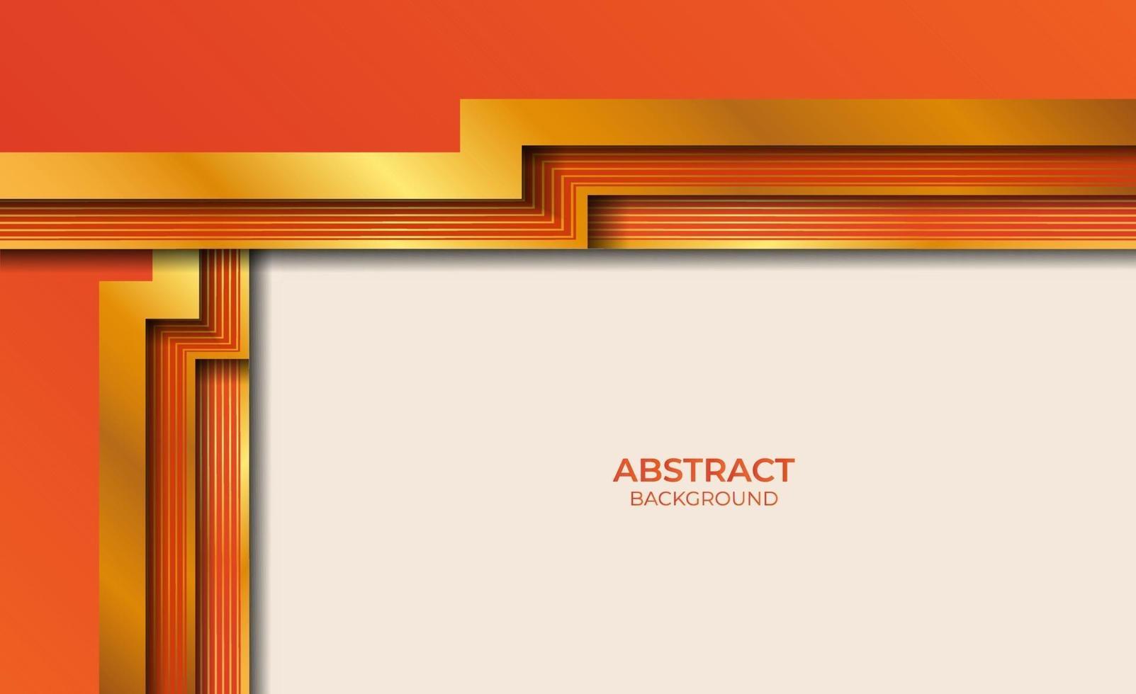 diseño de estilo abstracto dorado y naranja vector