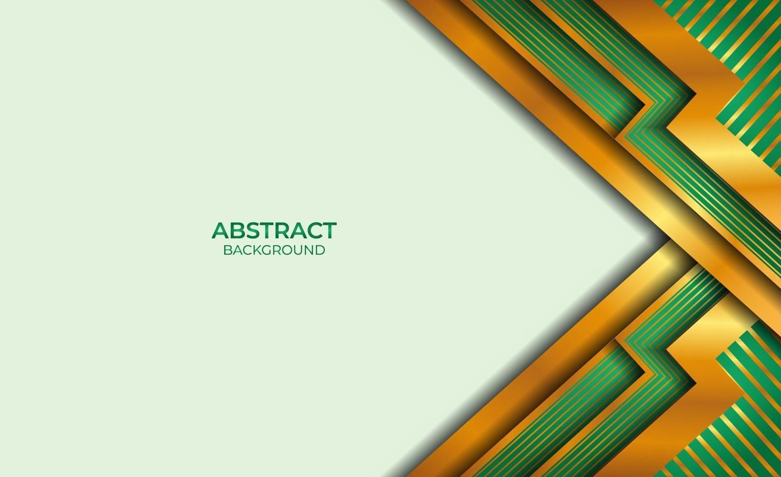 diseño de fondo dorado y verde estilo abstracto vector