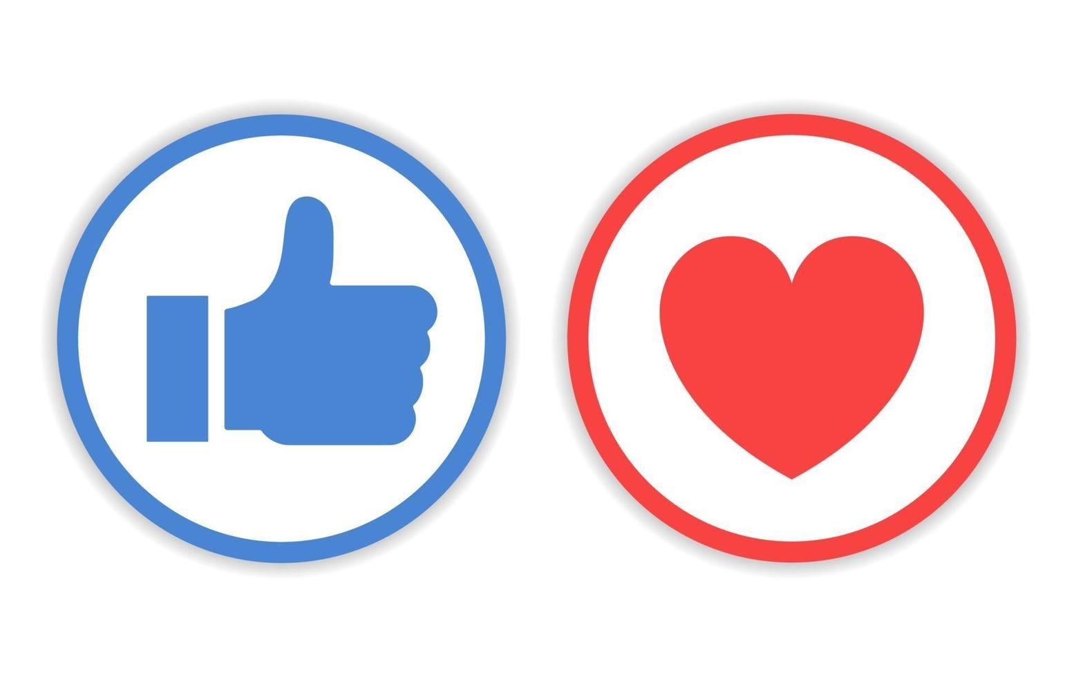 Design Icon Like And Love With Circle Line vector