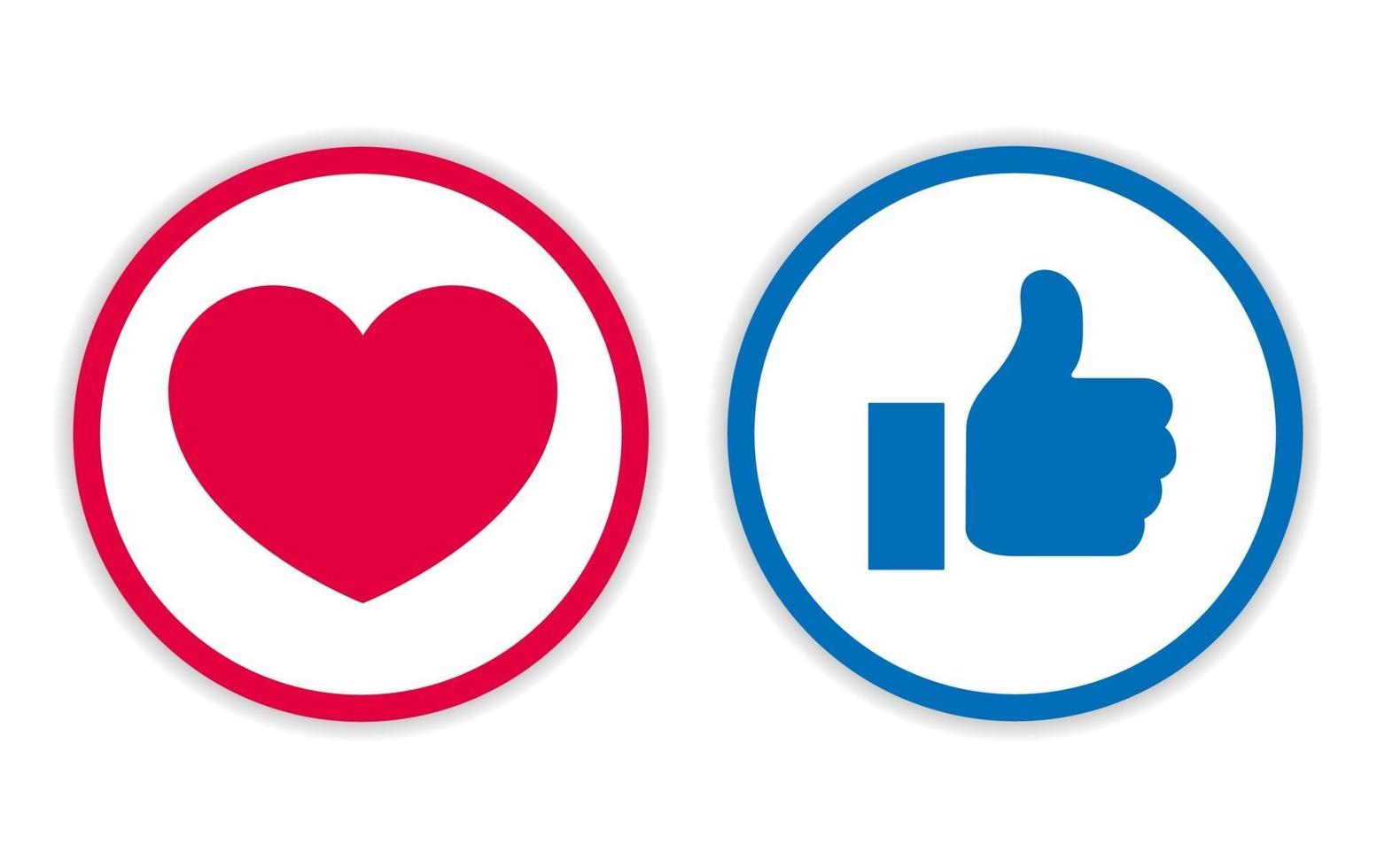 Icon Design Like And Love With Circle Line vector