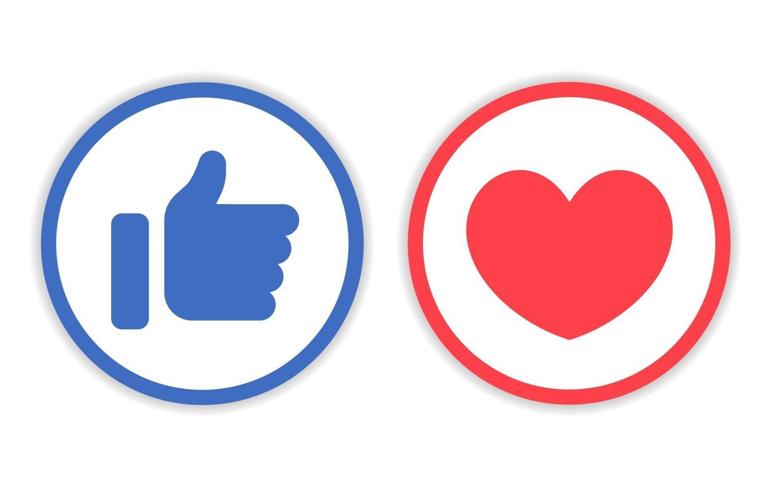 Icon Like And Love With Circle Line vector