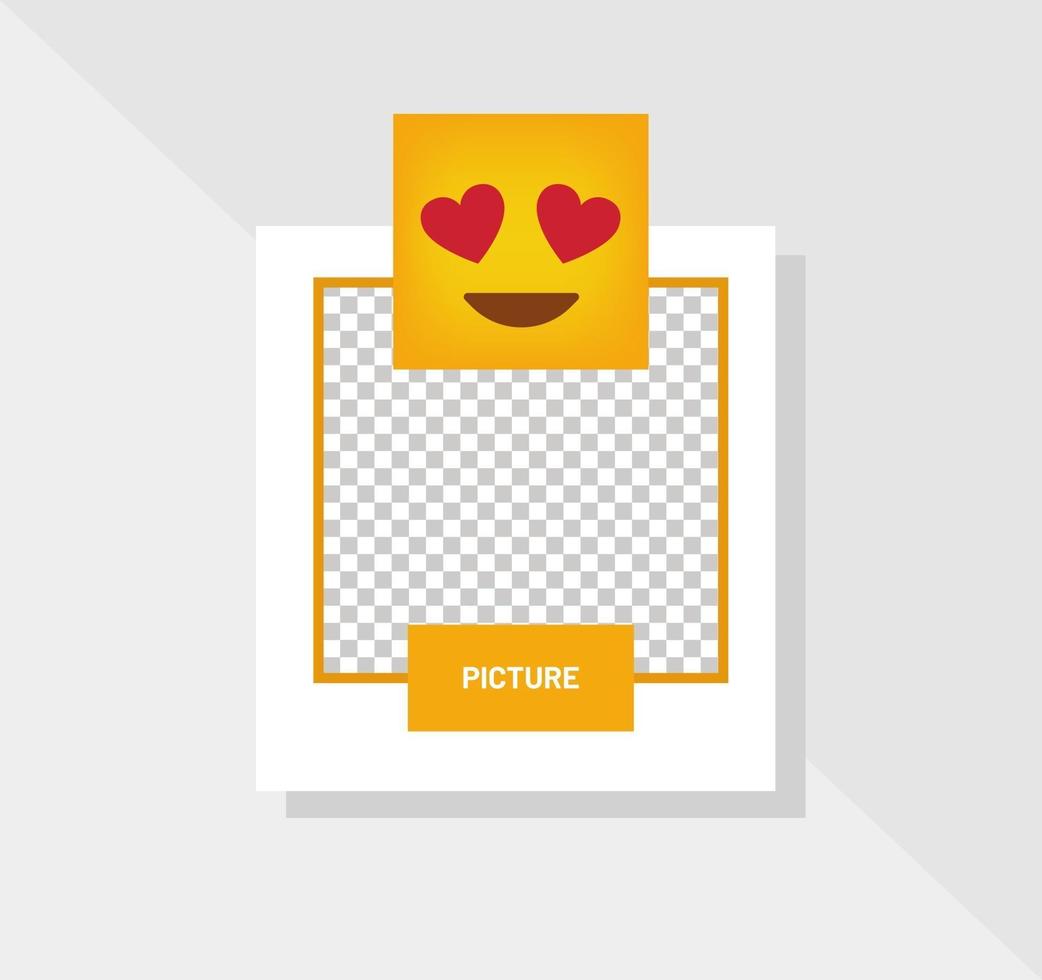 vector de tarjeta de felicitación de reacción de emoticon de amor