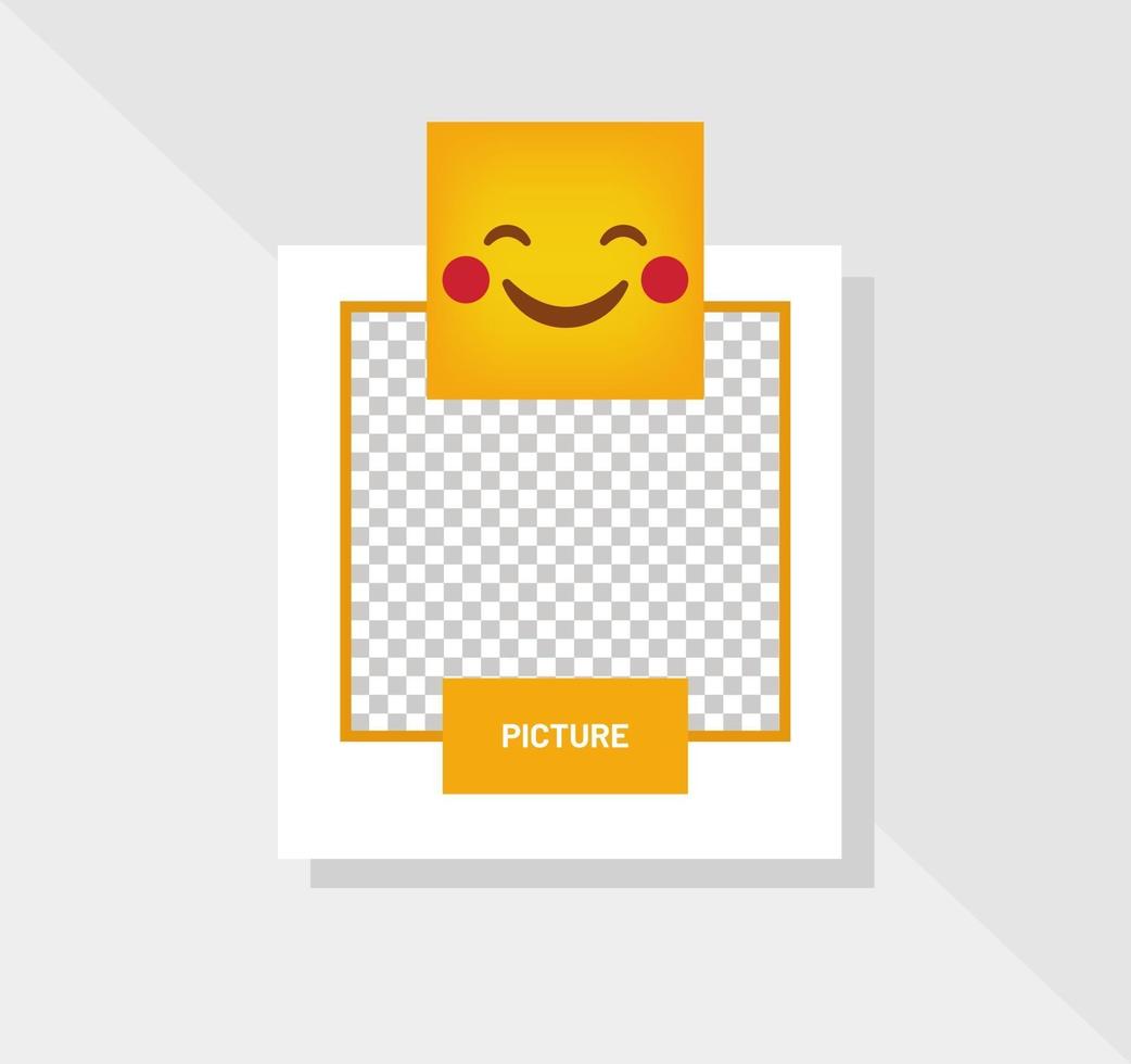 vector de tarjeta de felicitación de sonrisa de reacción de emoticon