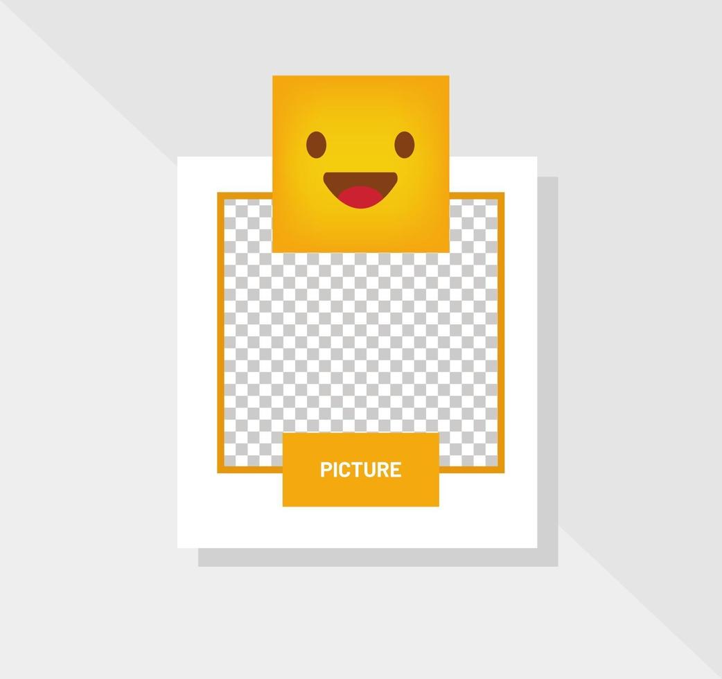 vector de tarjeta de felicitación de cara feliz de reacción de emoticon