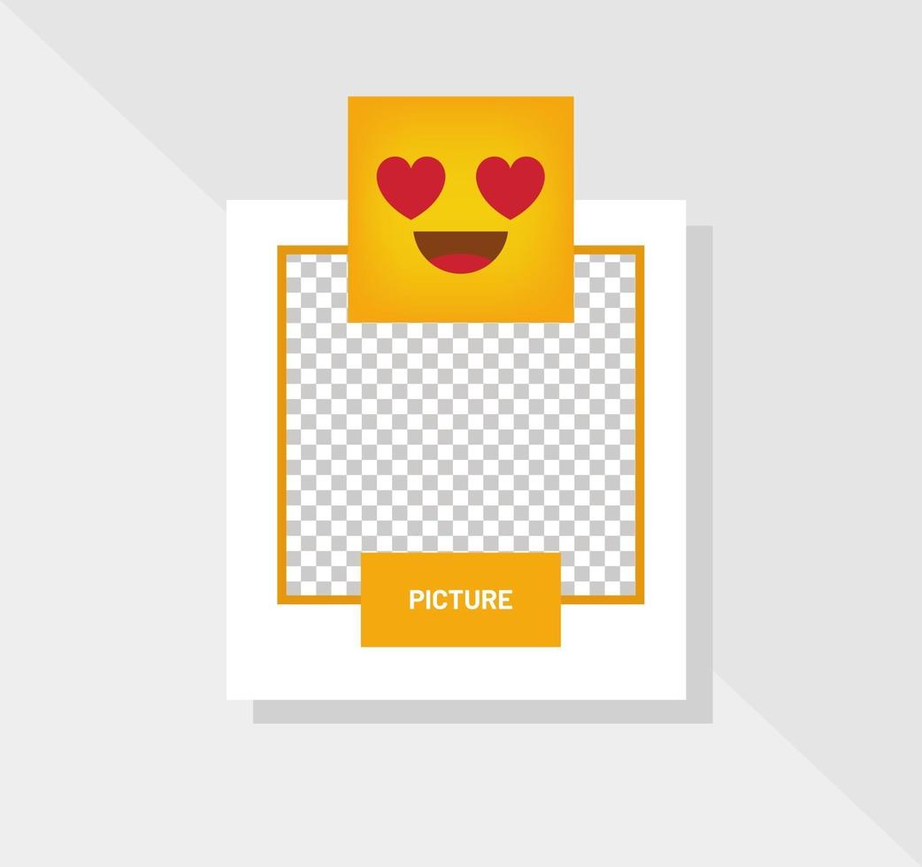 Emoticon Reaction Love Greeting Card Vector