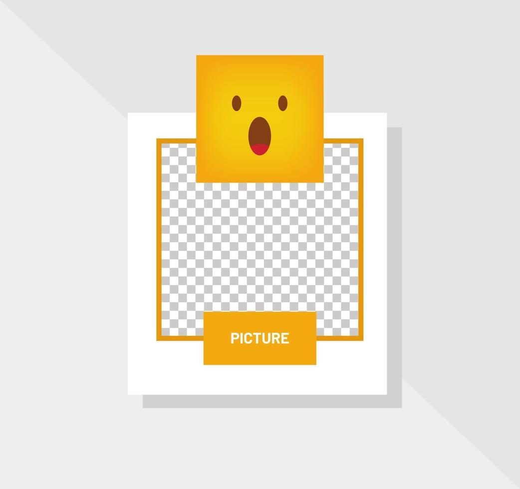 Emoticon Reaction Wow Greeting Card Vector