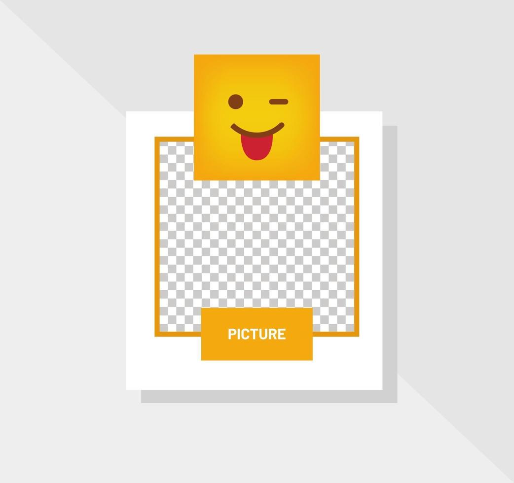 Reaction Emoticon Pop Blind Greeting Card Vector