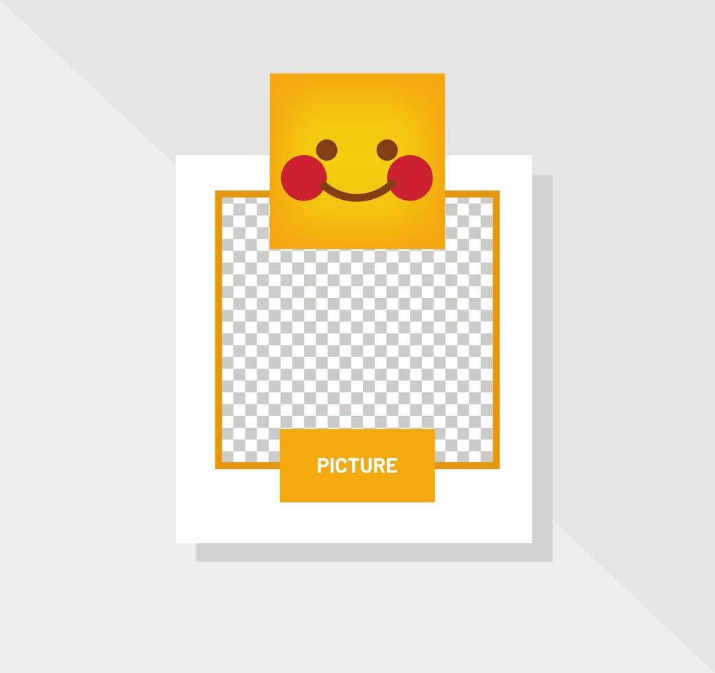 Reaction Emoticon Shy Smile Greeting Card Vector