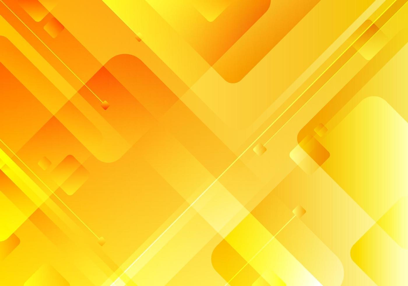 Abstract technology concept yellow geometric square overlapping corporate design background vector