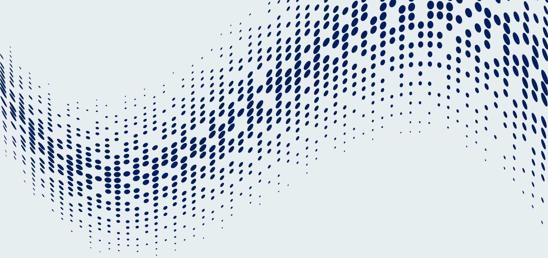 tecnología abstracta estilo futurista big data patrón de círculo geométrico azul semitono de onda sobre fondo blanco y textura vector