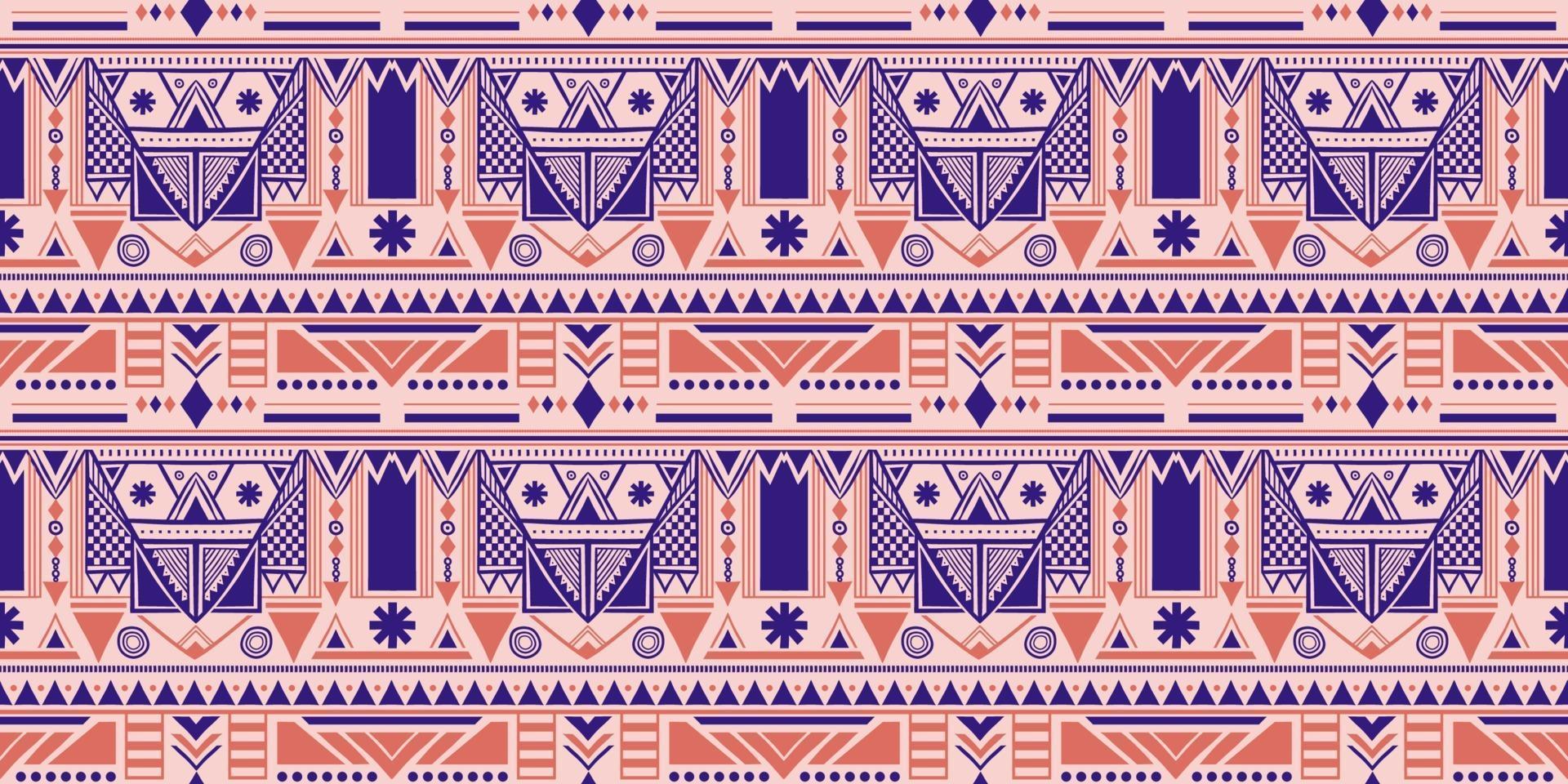 colores pastel retro dibujados a mano pintado de patrones sin fisuras. motivo étnico aislado sobre fondo blanco. vector diseño tribal para textiles, papel de regalo, papel tapiz, rellenos de patrón, fondo de la página web.