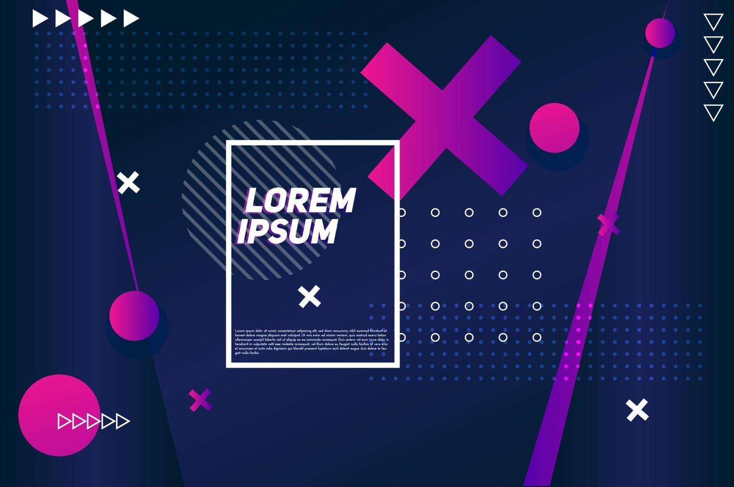 Minimal geometric background. Dynamic shapes composition. vector
