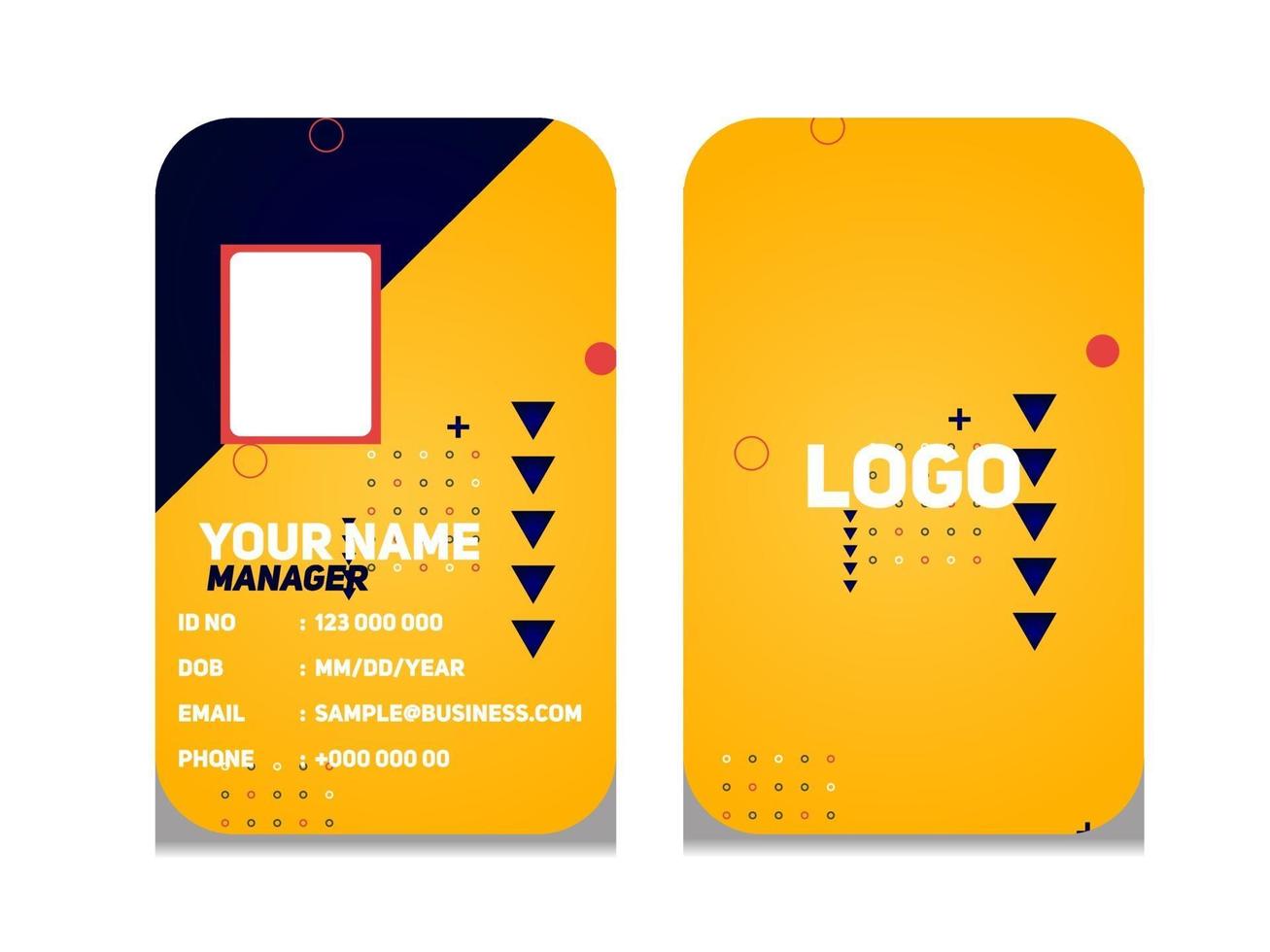 Simple Abstract Geometric Id Card Design  Professional Identity Card Template Vector for Employee and Others