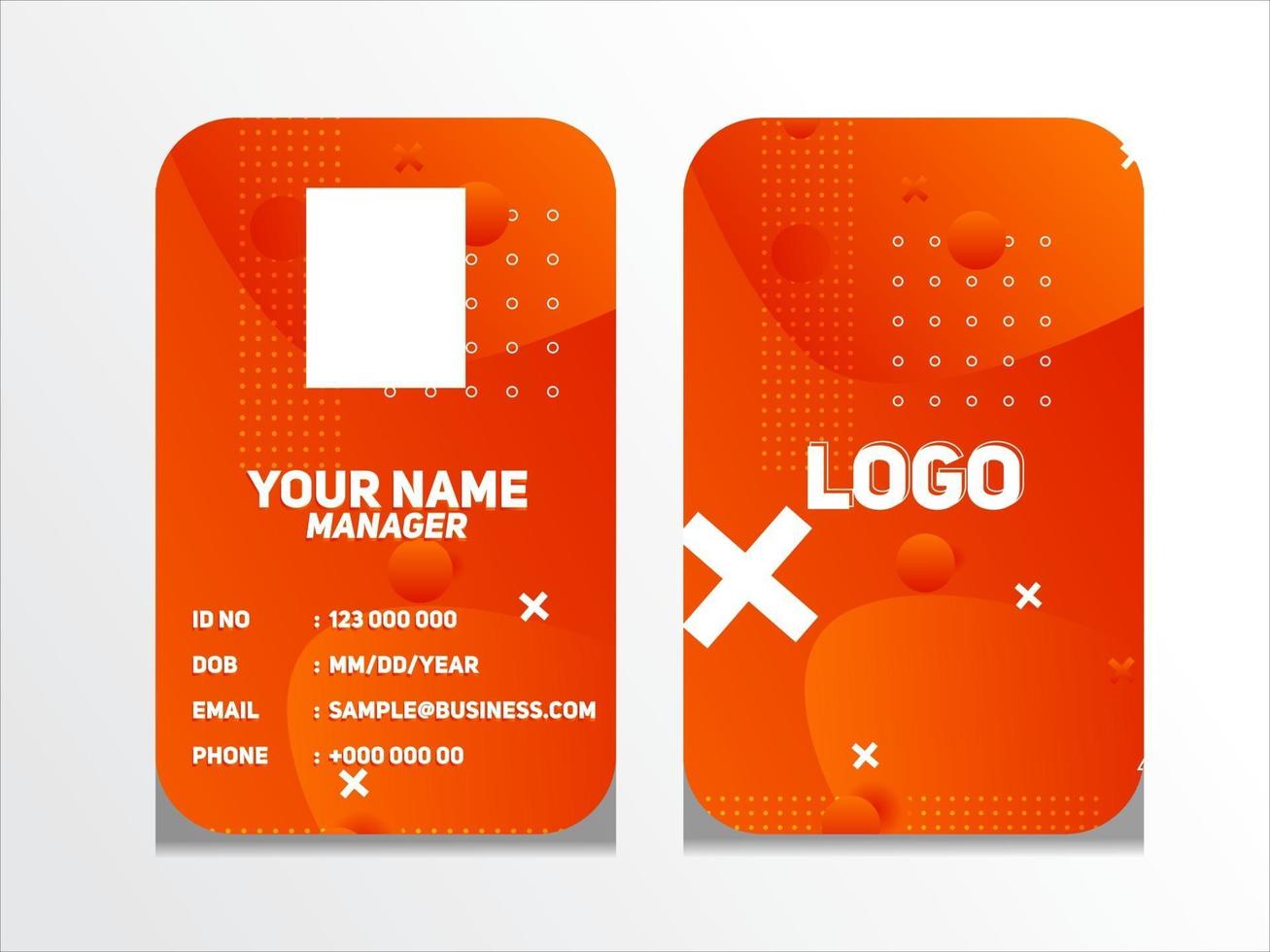 Simple Abstract Geometric Id Card Design  Professional Identity Card Template Vector for Employee and Others