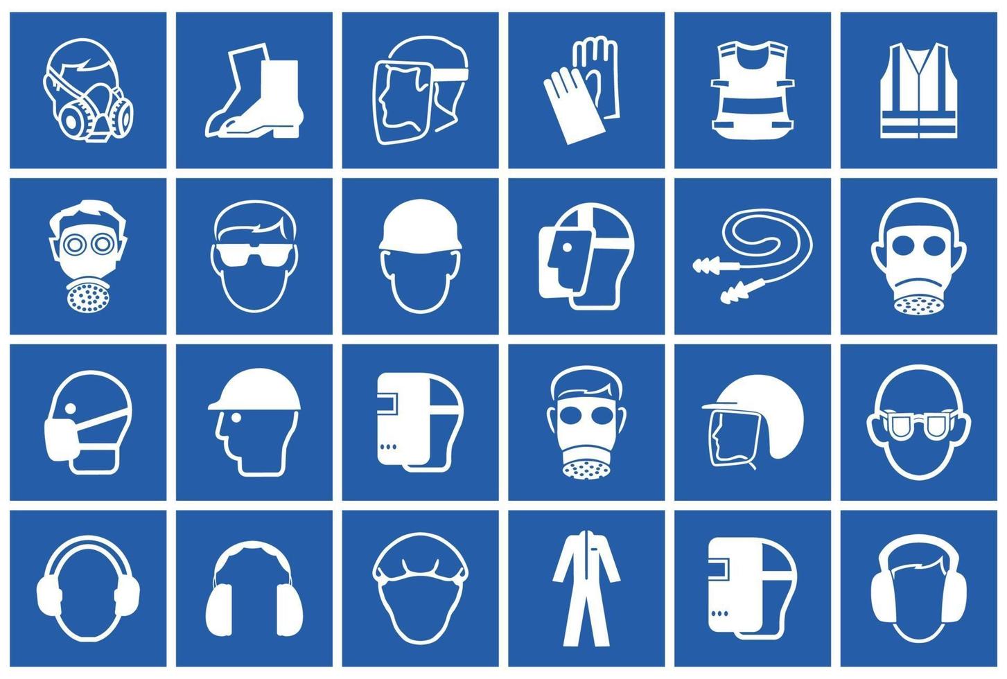 Required Personal Protective Equipment Symbol,Safety Icon vector