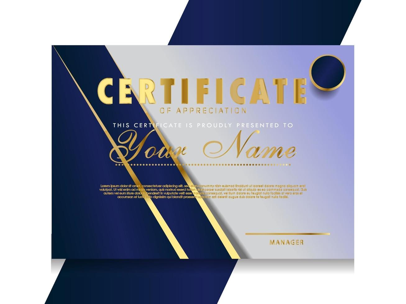 Certificate of Appreciation template.Trendy geometric design. vector