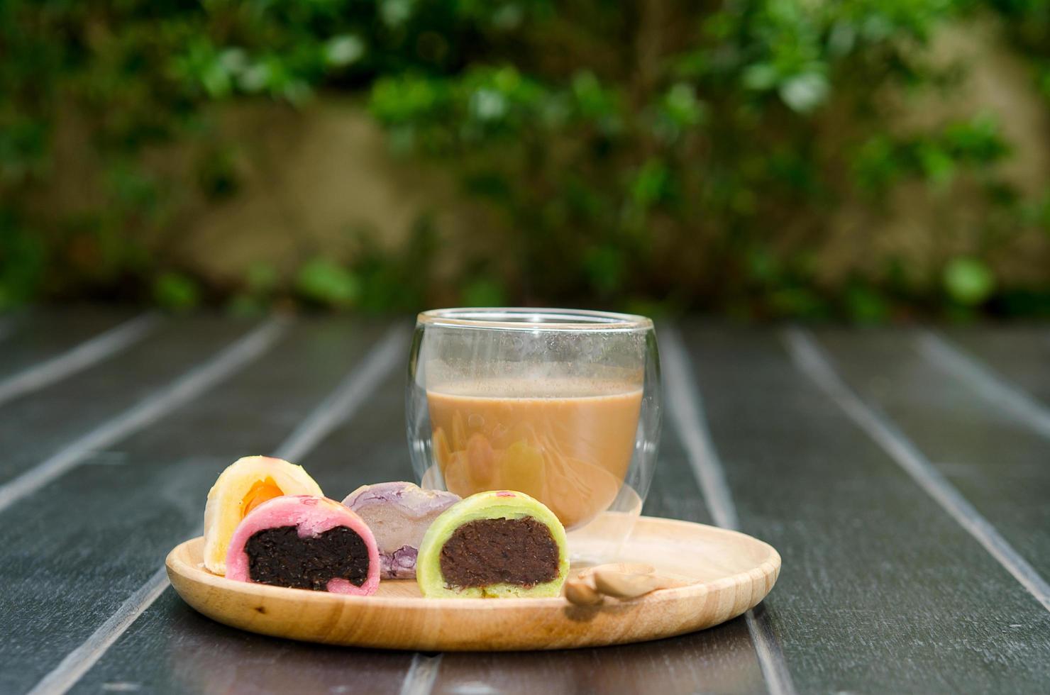 Coffee and mochi photo