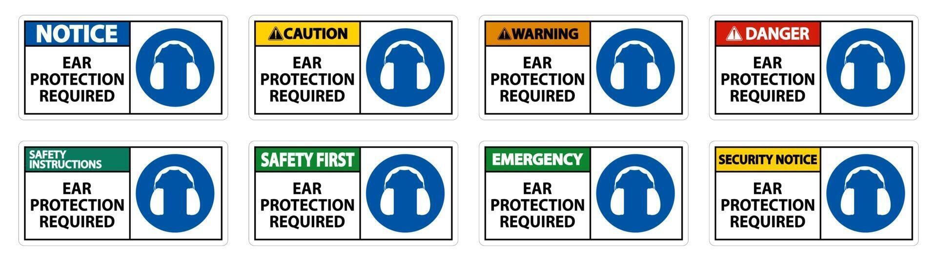 Ear Protection Required Symbol Sign Isolate on transparent Background,Vector Illustration vector