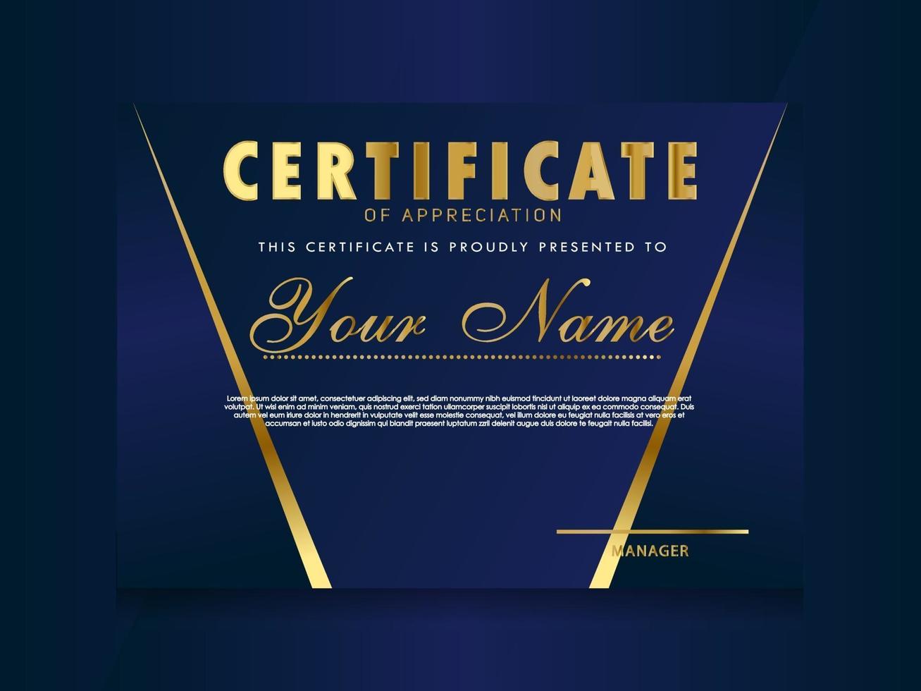 Certificate of Appreciation template.Trendy geometric design. vector