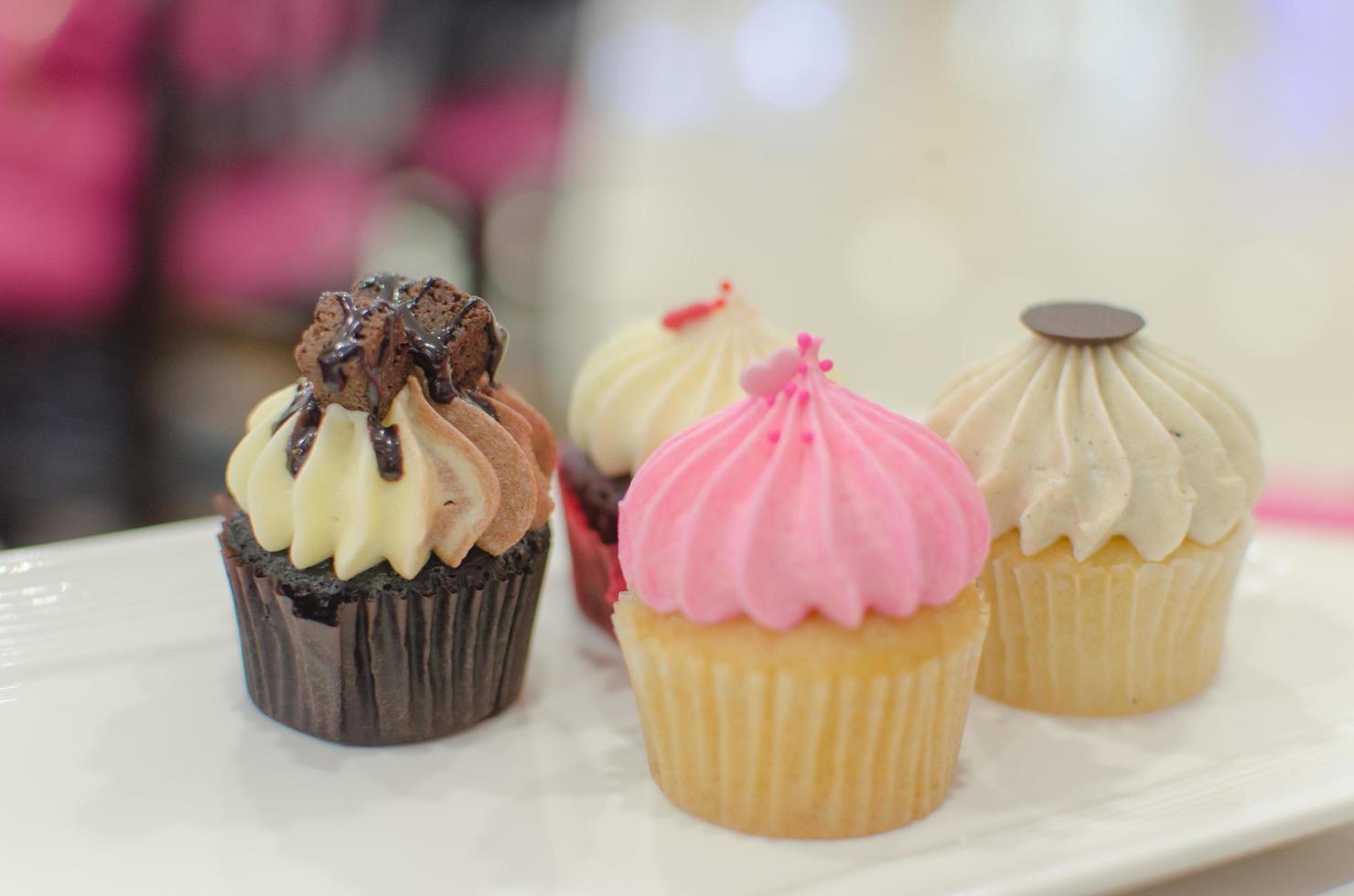 Cupcakes on a plate photo