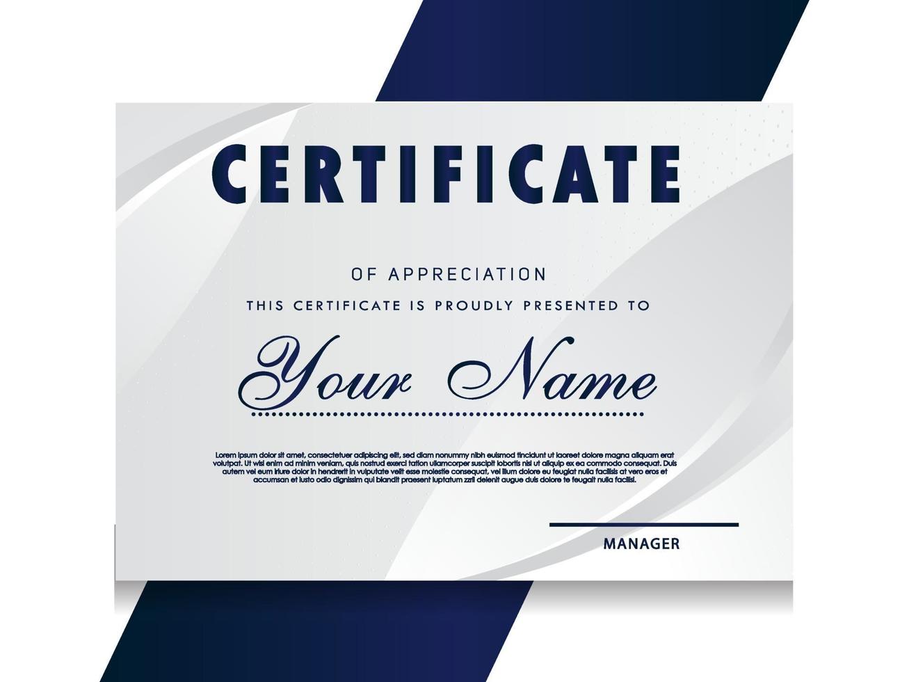 Certificate of Appreciation template.Trendy geometric design. vector